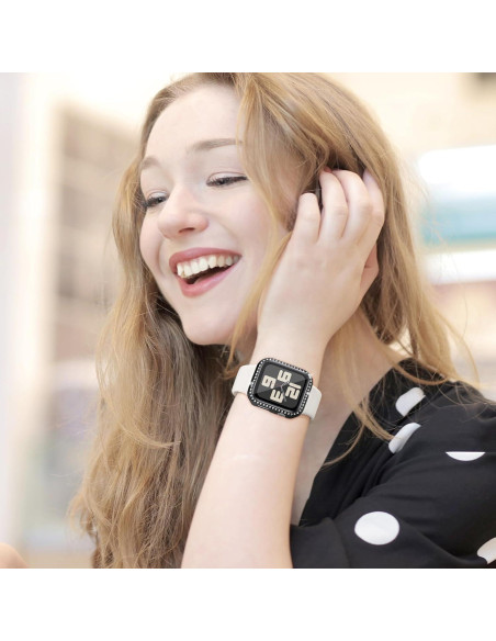 Funda Brillante MYAPULUA para Apple Watch 40mm 41mm 42mm 44mm