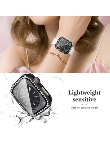 Funda Brillante MYAPULUA para Apple Watch 40mm 41mm 42mm 44mm