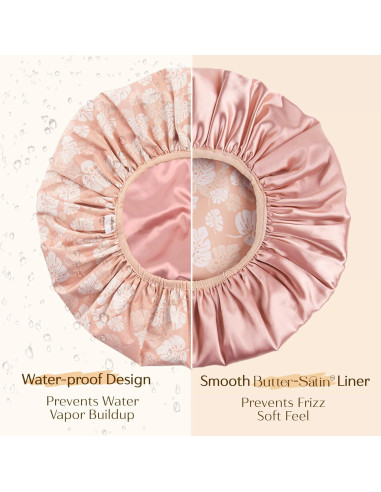Gorro de Ducha Yanibest Rosa Impermeable Doble Capa Reutilizable