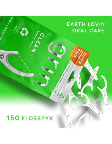 Hilo Dental Grin Cuidado Oral 150 Unidades Sabor Menta