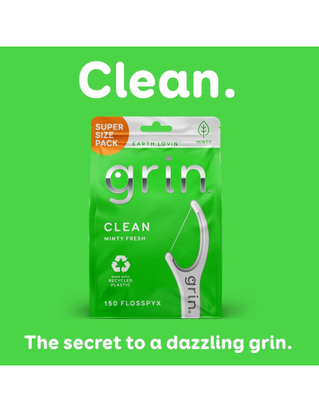 Hilo Dental Grin Cuidado Oral 150 Unidades Sabor Menta