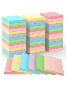 Notas Adhesivas 7.62x7.62 cm WeLiu, 48 Hojas Multicolor