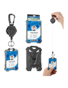 Soporte de Insignia Retráctil LIYHVPI - 2 Paquetes, Negro