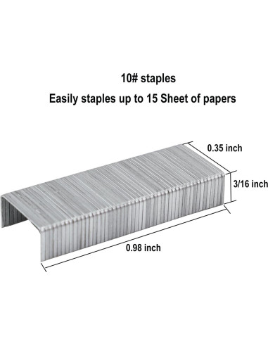 10000 Grapas Metálicas No.10 Aacehlh para Grapadora
