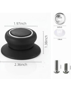 2 Perillas de Tapa de Olla LHMofei de Baquelita, Resistente al Calor 2