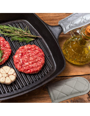 Cubiertas de Mango Calientes Linwnil, 4 Piezas Plata