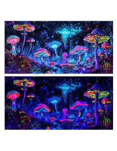 Fondo de Acuario 48x20cm Dtekoj Luz Negra Reactivo a UV