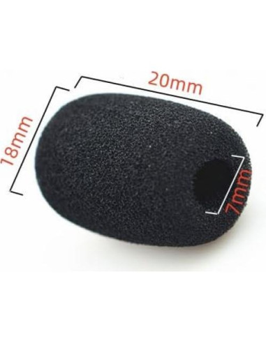 12 Fundas de Espuma para Micrófono Lavalier Kicada 7mm