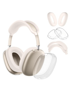 Funda Seltureone 4 en 1 para AirPods Max - Silicona TPU Transparente