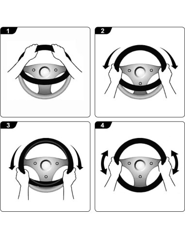 Cubierta de Volante Universal SISROW 15 Pulgadas Floral
