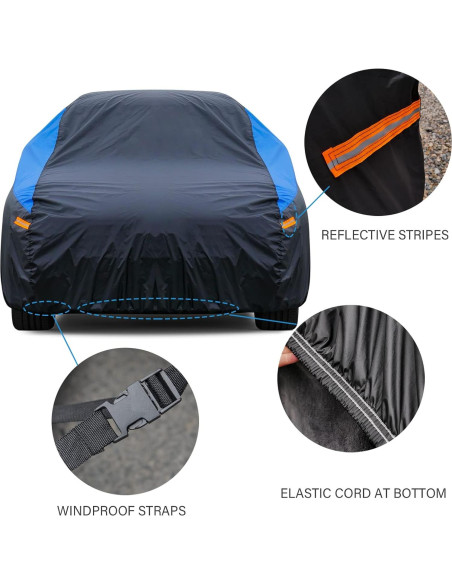 Funda de Automóvil GUNHYI Todo Clima Ajuste Universal Hatchback