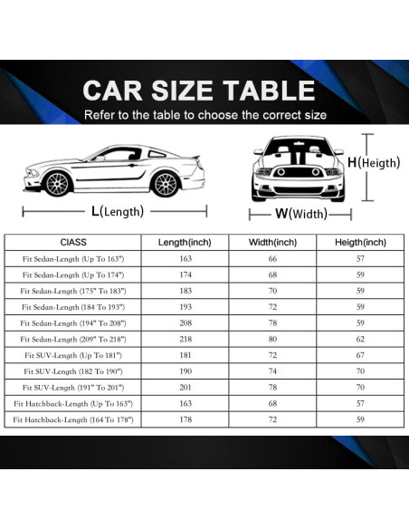 Funda de Automóvil GUNHYI Todo Clima Ajuste Universal Hatchback