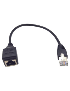 Cable de Extensión Ethernet Cat6 Haokiang RJ45 Macho a Hembra 30.48 cm