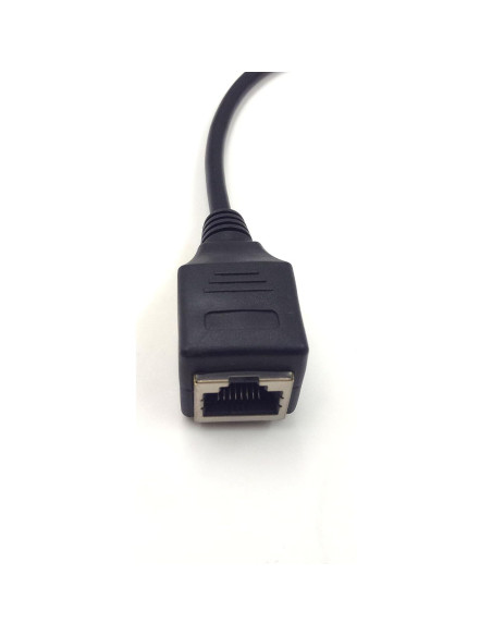 Cable de Extensión Ethernet Cat6 Haokiang RJ45 Macho a Hembra 30.48 cm