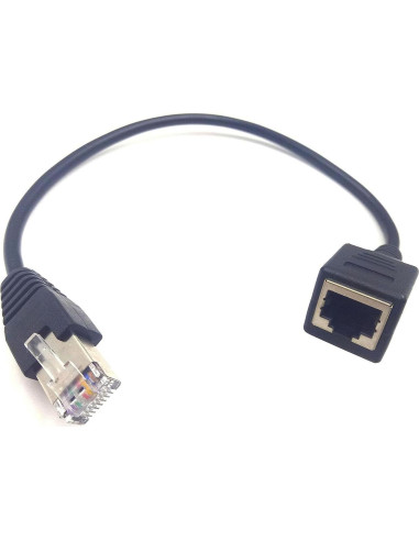 Cable de Extensión Ethernet Cat6 Haokiang RJ45 Macho a Hembra 30.48 cm