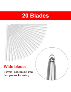 Pluma de Afeitar AHIER para Cabello y Cejas, 20 Cuchillas 2