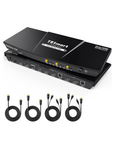 Interruptor KVM TESmart 2 Monitores HDMI 4K 30Hz
