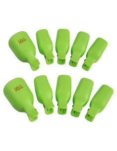 Clips de Capuchón Plástico Reutilizables AKOAK 10 Pcs Verde