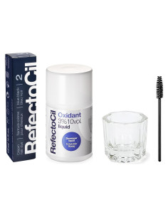 Kit de Tinte para Cabello RefectoCil Negro Azulado 185g