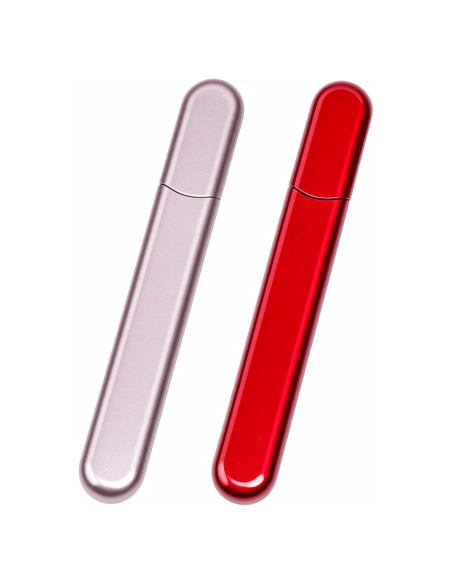 2 Pulidores de Uñas de Vidrio Diodiva con Estuche - Oro Rosa y Rojo