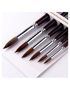 Juego de Pinceles de Acuarela Arce Dorado New168 - Punta Redonda