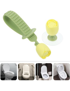 Elevador de Asiento y Tapa de Inodoro Aboofan Verde Silicona 2