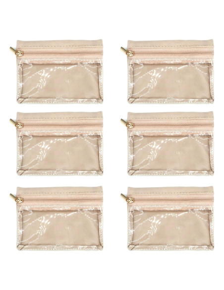 Bolsas de Joyería Pequeñas CUTEABC 6 Piezas Terciopelo Beige