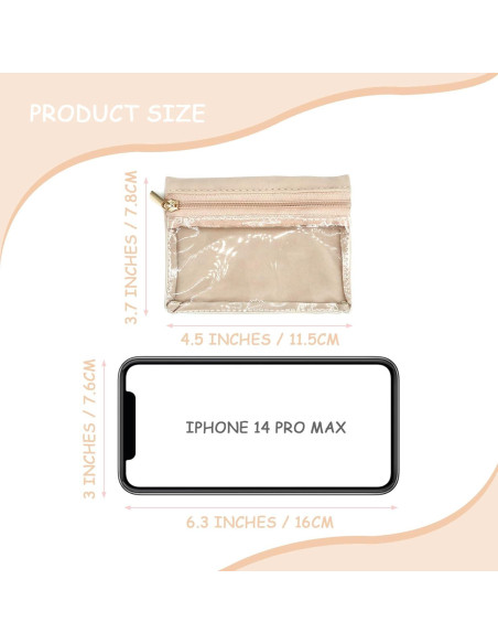 Bolsas de Joyería Pequeñas CUTEABC 6 Piezas Terciopelo Beige