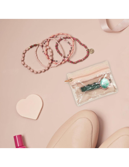 Bolsas de Joyería Pequeñas CUTEABC 6 Piezas Terciopelo Beige