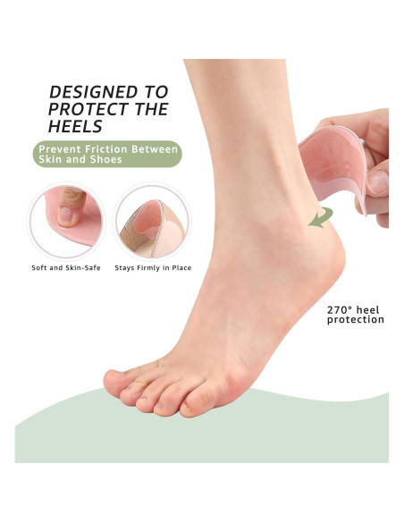 Almohadillas de Gel para el Talón HiRui - 4 Pares Antideslizantes