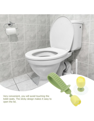 Elevador de Asiento y Tapa de Inodoro Aboofan Verde Silicona