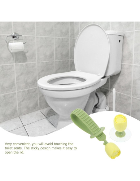 Elevador de Asiento y Tapa de Inodoro Aboofan Verde Silicona