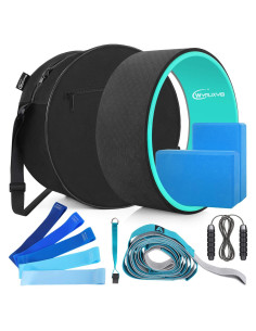 Juego de Yoga 11 en 1 WYRJXYB - Rueda, Bloques, Bandas y Más