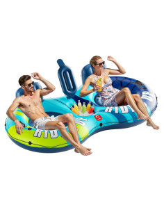 Tubo Inflable Doble QPAU 236cm 2 Personas 299kg Capacidad