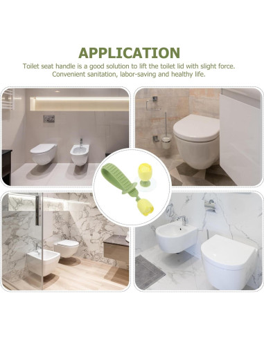 Elevador de Asiento y Tapa de Inodoro Aboofan Verde Silicona