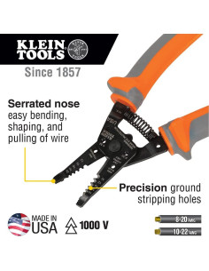 Desforrador Cortador Aislado Klein Tools 11055RINS 1000V 2