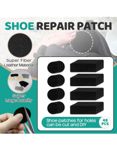48 Piezas Parche Autoadhesivo para Zapatos - Reparación Agujeros 2