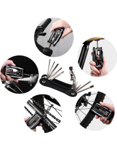 Kit de Herramientas para Bicicleta YBEKI MU01 - 10 en 1 con Bomba 210 PSI 2