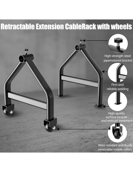 Carro de Cable Portátil TRUSOON para Bobinas de 20-71 cm