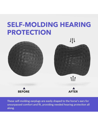 Tapones para Oídos Harrison Howard EaseFit para Caballos - Mars Negro
