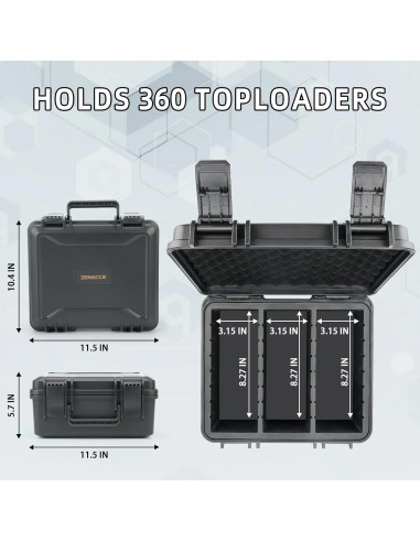 Caja de Almacenamiento Impermeable ZENACCE para 360 Tarjetas