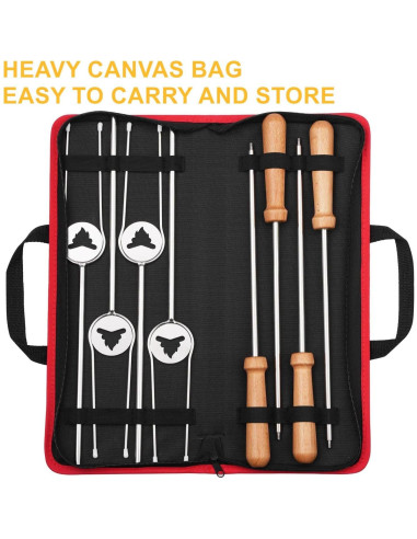 Palos para Asar Hot Dogs y Malvaviscos Begatter 81 cm - 4 Piezas