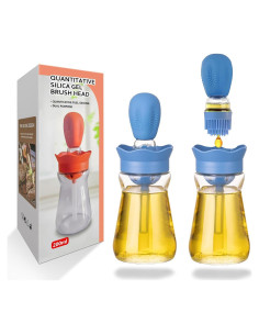 Dispensador de Aceite 2 en 1 BENTFINE 200ML Vidrio Azul