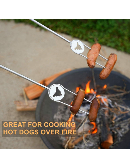 Palos para Asar Hot Dogs y Malvaviscos Begatter 81 cm - 4 Piezas