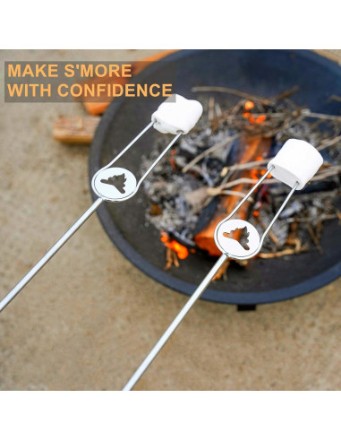 Palos para Asar Hot Dogs y Malvaviscos Begatter 81 cm - 4 Piezas