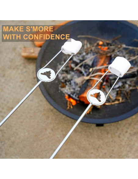Palos para Asar Hot Dogs y Malvaviscos Begatter 81 cm - 4 Piezas