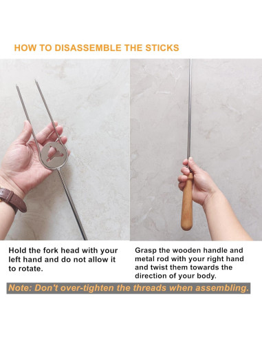 Palos para Asar Hot Dogs y Malvaviscos Begatter 81 cm - 4 Piezas