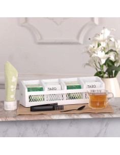 Organizador de Bolsas de Té de Madera Ciencia de la Cocina 4 Compartimentos 2