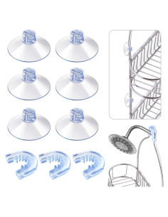 Conectores de Ducha Tondiamo 6 Piezas con Ventosas y Anillos