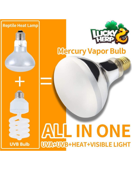 Lámpara de Calor UVA UVB 125W LUCKY HERP para Reptiles